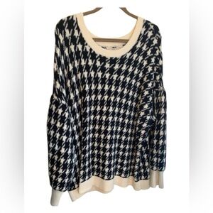 LOFT Black & White Plus Size 24/26 Sweater